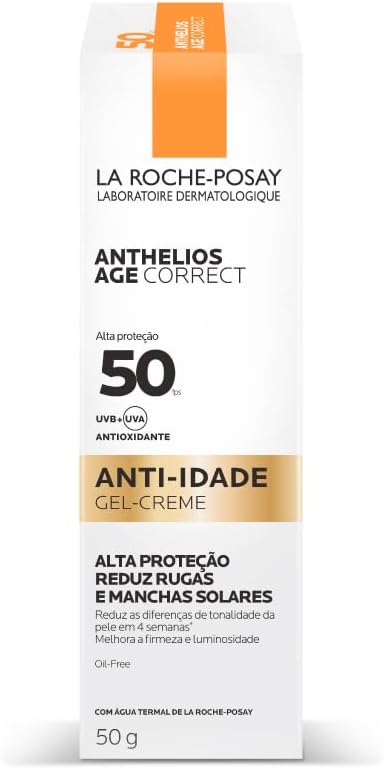 La Roche Posay, Anthelios Age Correct, Protetor Solar Facial, Fps 50, Sem Cor