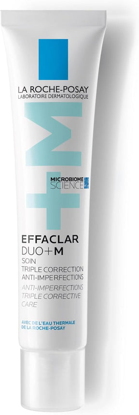 La Roche-Posay, Effaclar Duo+M, Gel Creme Triplo Cuidado Corretor Antiacne, anticravos e antimarcas da pós acne, 40ml