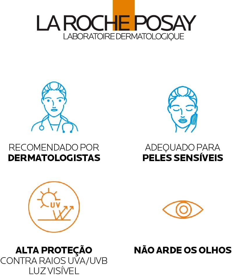 La Roche-Posay, Ultra Cover, Protetor Solar com Cor e Performance de Maquiagem, 12h de cobertura de base em uma única camada, Textura Fluida, Oil free, Toque Seco, FPS60, 30g