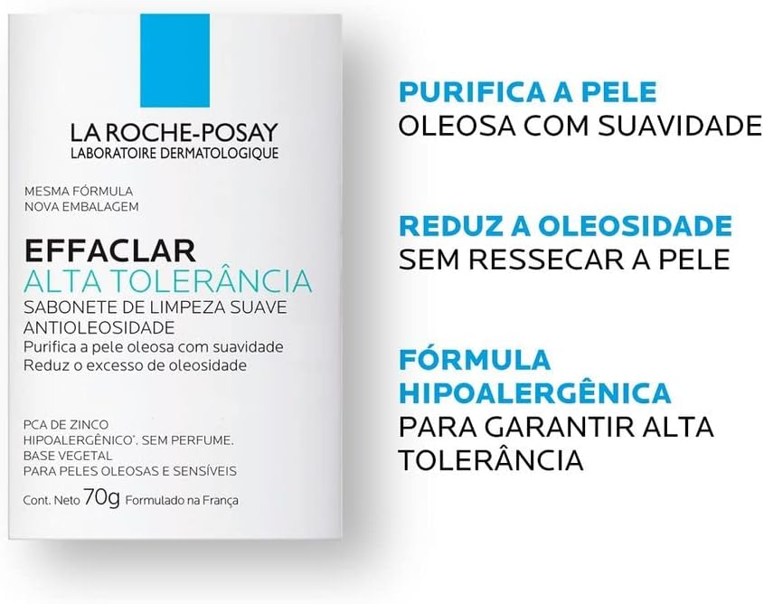 Effaclar Sabonete Alta Tolerância 70G, La Roche-Posay