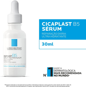 La Roche-Posay, Cicaplast B5 Sérum 30ml, Reparador Facial Intensivo Diário, Regnerador, Ultra Hidratante, Fórmula Hipoalergênica