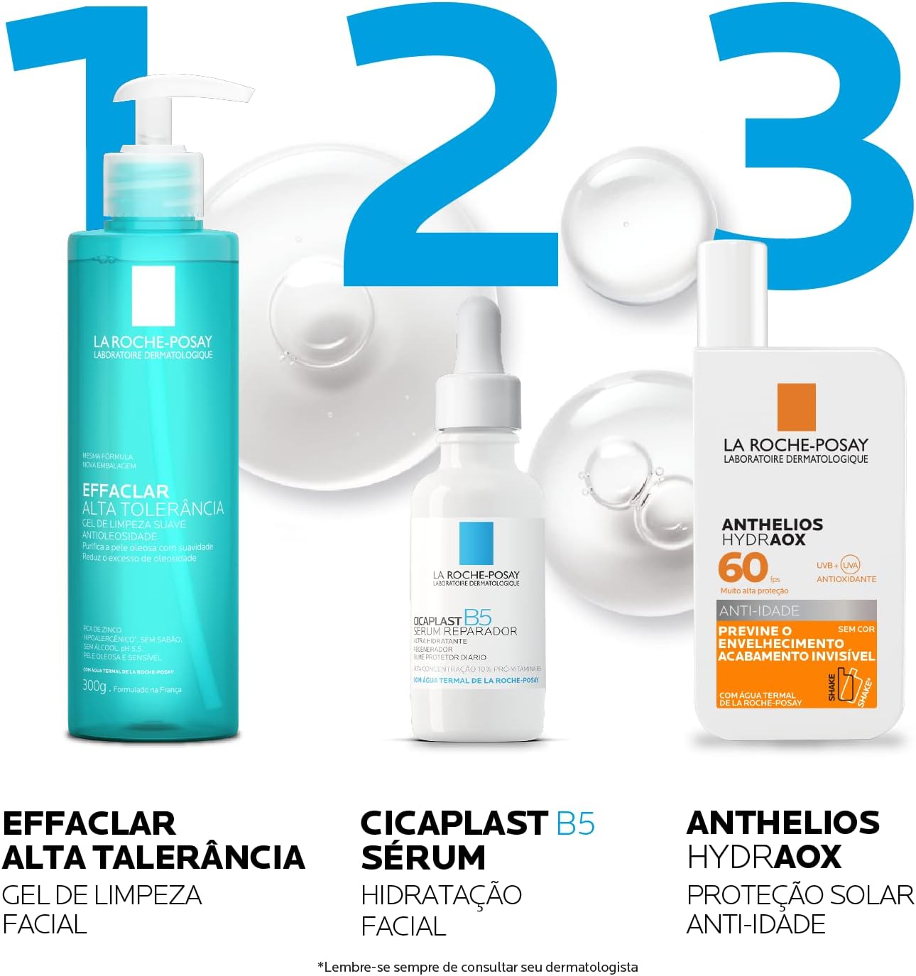 La Roche-Posay, Cicaplast B5 Sérum 30ml, Reparador Facial Intensivo Diário, Regnerador, Ultra Hidratante, Fórmula Hipoalergênica