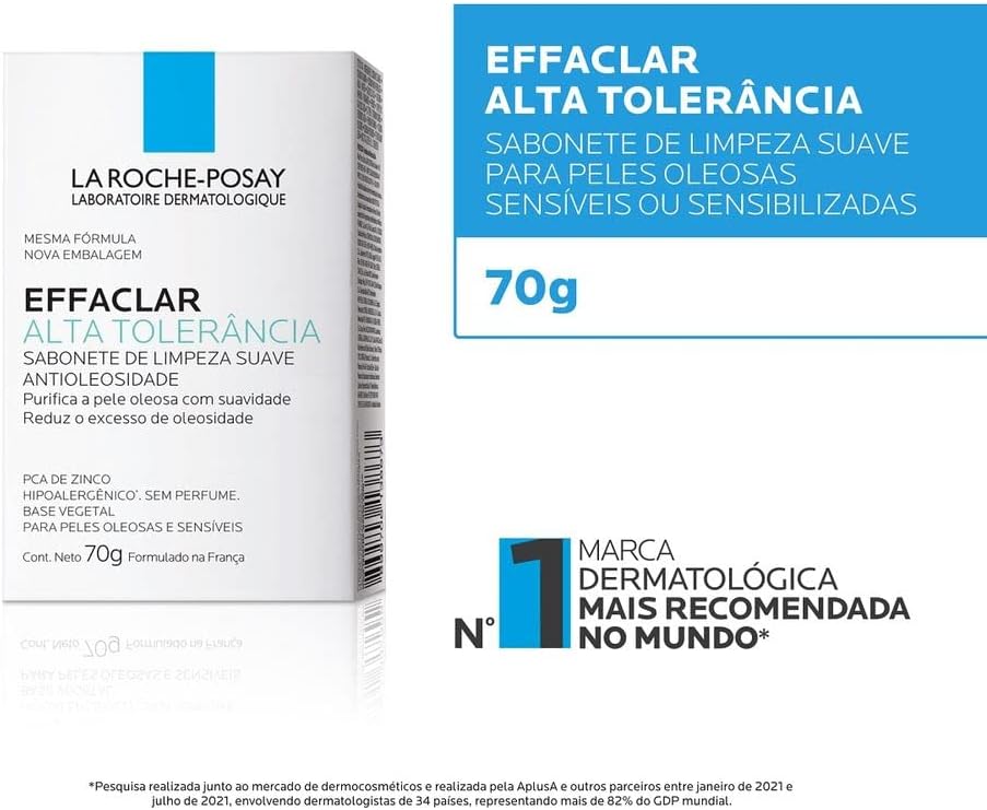 Effaclar Sabonete Alta Tolerância 70G, La Roche-Posay