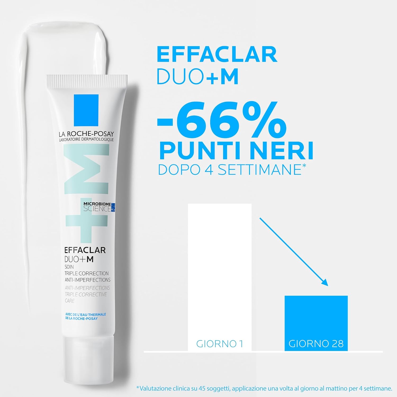 La Roche-Posay, Effaclar Duo+M, Gel Creme Triplo Cuidado Corretor Antiacne, anticravos e antimarcas da pós acne, 40ml