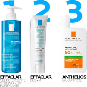 La Roche-Posay, Effaclar Duo+M, Gel Creme Triplo Cuidado Corretor Antiacne, anticravos e antimarcas da pós acne, 40ml