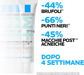 La Roche-Posay, Effaclar Duo+M, Gel Creme Triplo Cuidado Corretor Antiacne, anticravos e antimarcas da pós acne, 40ml