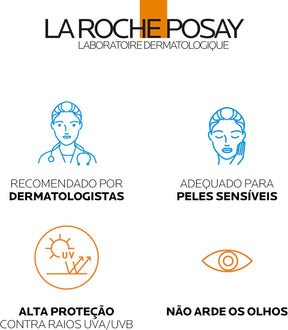 La Roche-Posay, Ultra Cover, Protetor Solar com Cor e Performance de Maquiagem, 12h de cobertura de base em uma única camada, Textura Fluida, Oil free, Toque Seco, FPS60, 30g